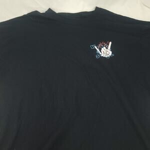 Eighty Eight Wild Soul Crew Neck Graphic Short Sleeve Shirt Mens Size 2XL Black